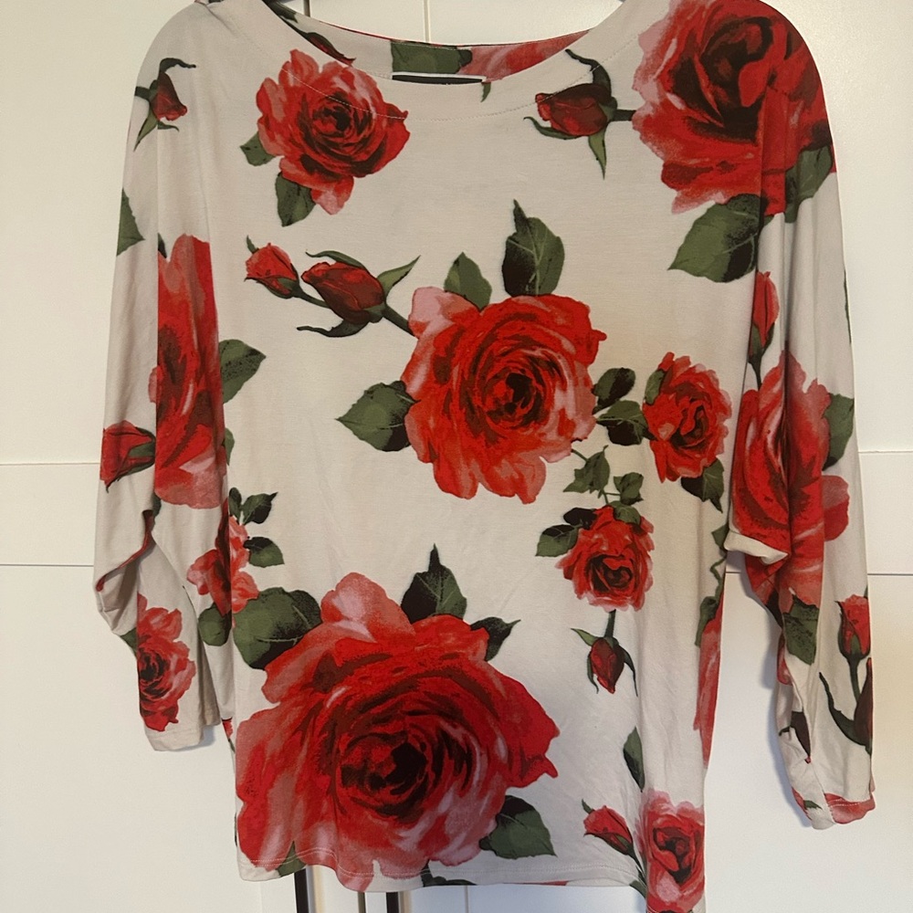 Melanie Lyne Floral 3/4 Sleeve Women's Top